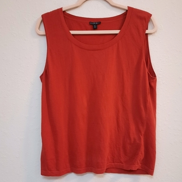 Lafayette 148 New York Red Sleevless Blouse XL - Picture 1 of 5